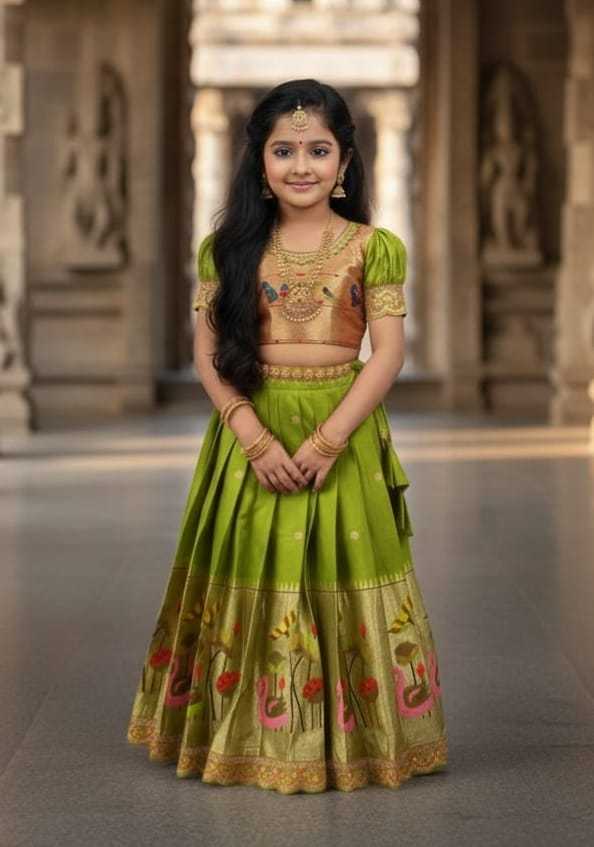 YNF Wholesale Paithani Silk Kids Ethnic Wear RIN161 FLAI | Surat Manufacturer