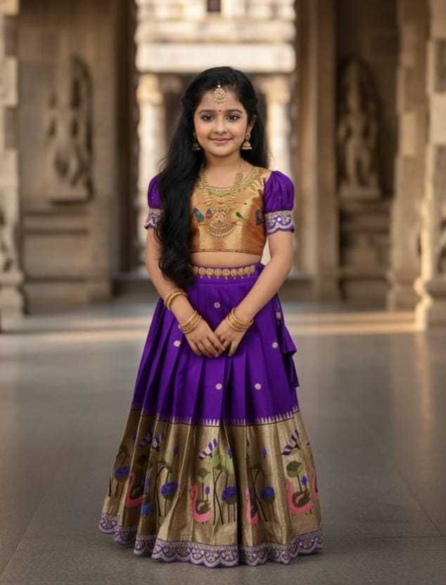 YNF Wholesale Paithani Silk Kids Ethnic Wear RIN161 FLAI | Surat Manufacturer