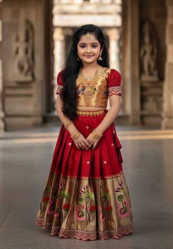 YNF Wholesale Paithani Silk Kids Ethnic Wear RIN161 FLAI | Surat Manufacturer
