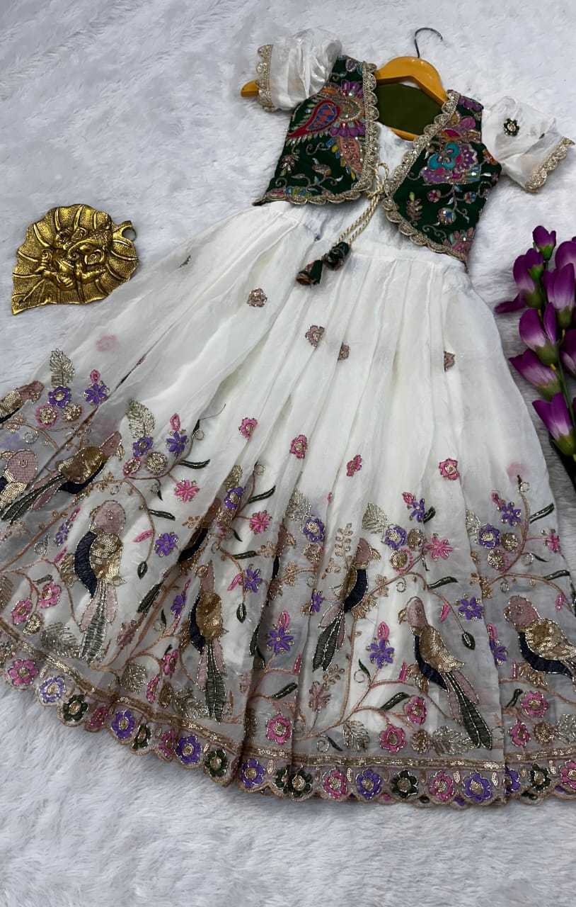 YNF Wholesale Space Silk Kids Gown RIN161 FLAIR | Surat Manufacturer