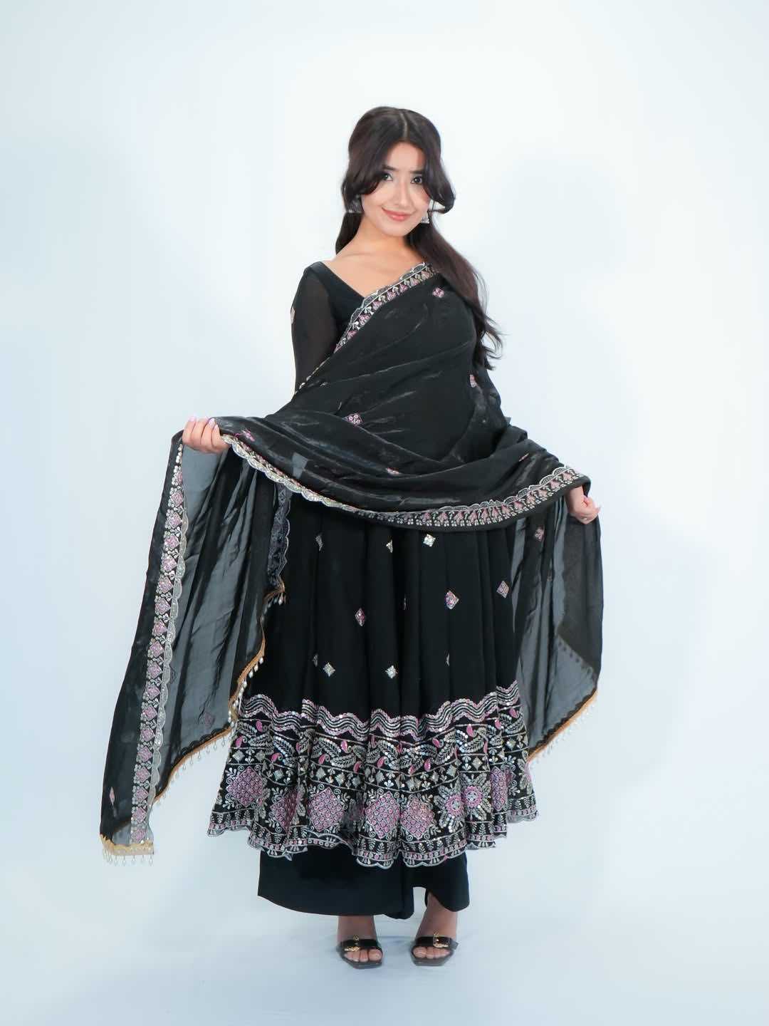 YNF Wholesale Satin Fancy Gowns RIN215 1196 | Surat Manufacturer