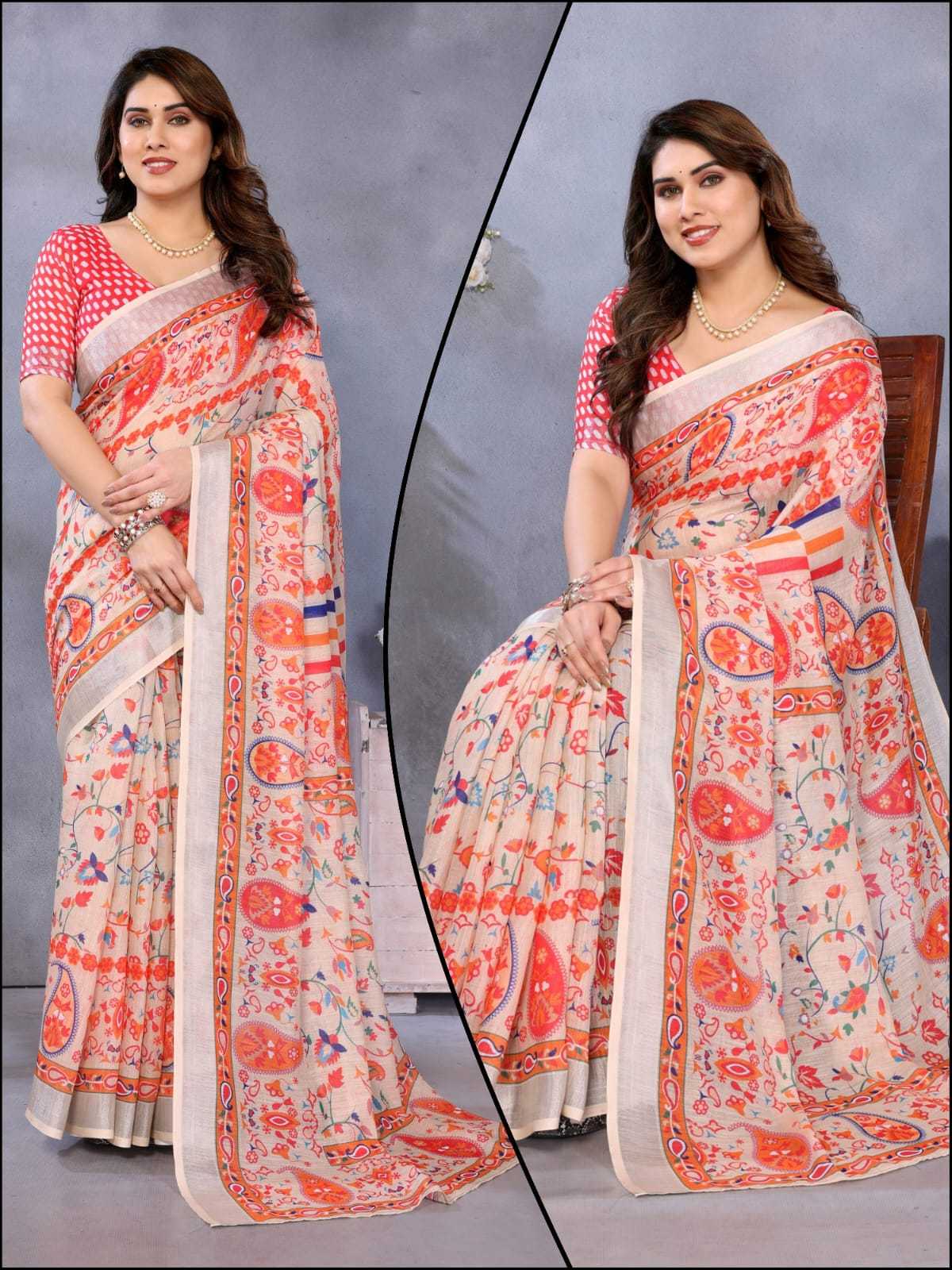 YNF Wholesale Cotton Printed Sarees RIN231 01 | Surat Manufacturer