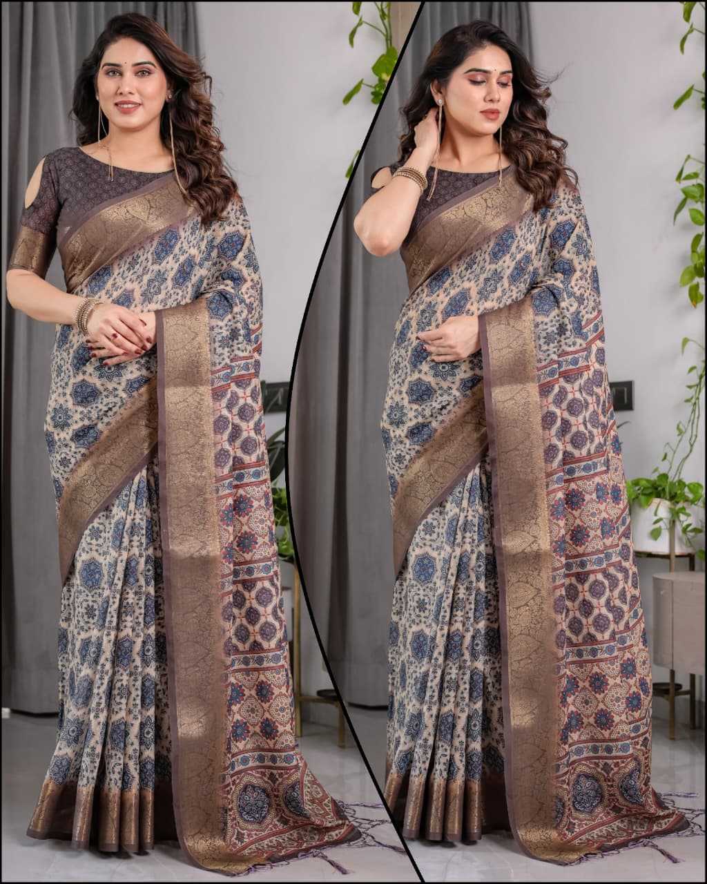 YNF Wholesale Zari Silk Printed Sarees RIN231 Digital | Surat Manufacturer