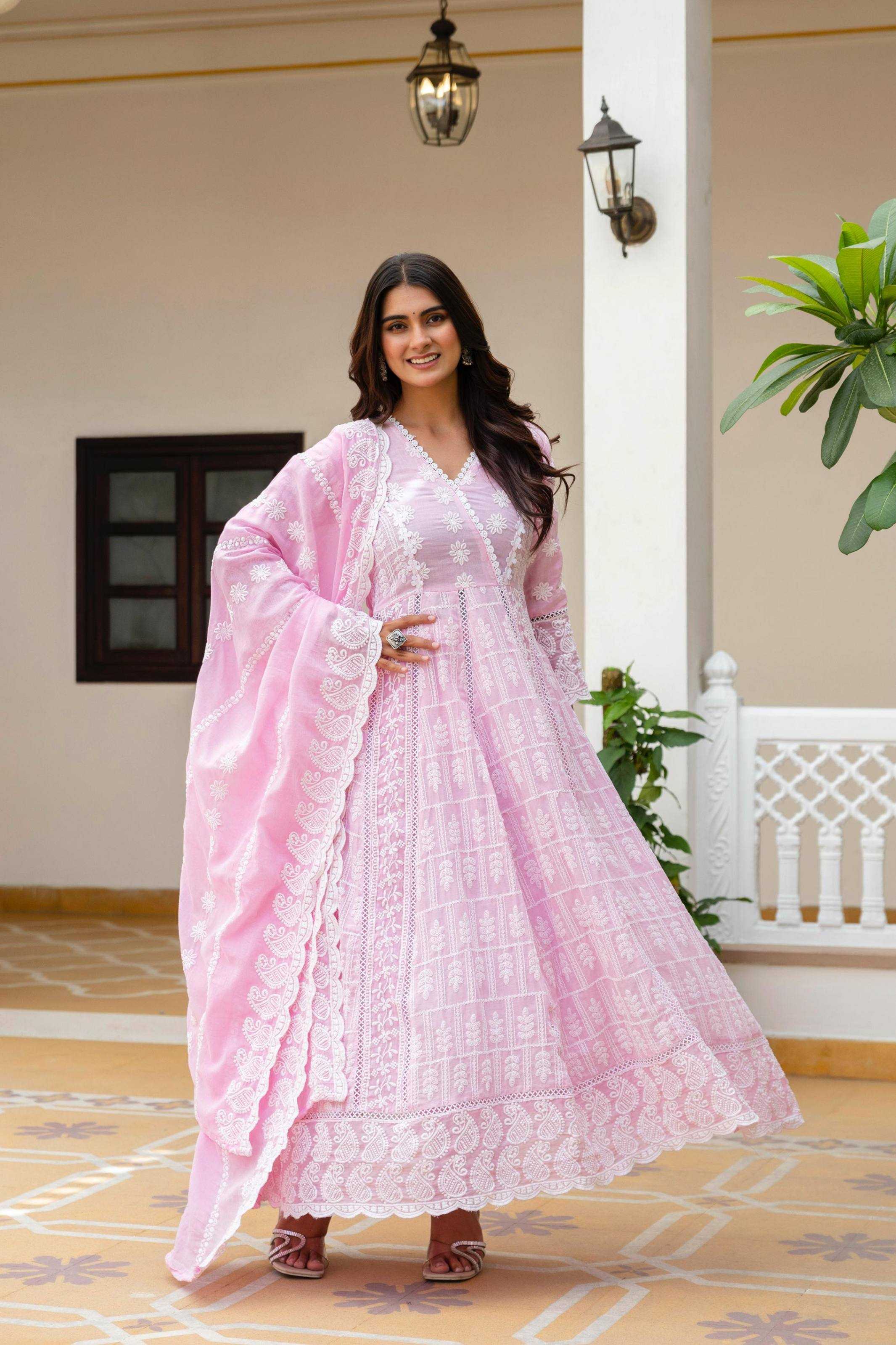 YNF Wholesale Muslin Cotton Wedding Gown  | Surat Manufacturer