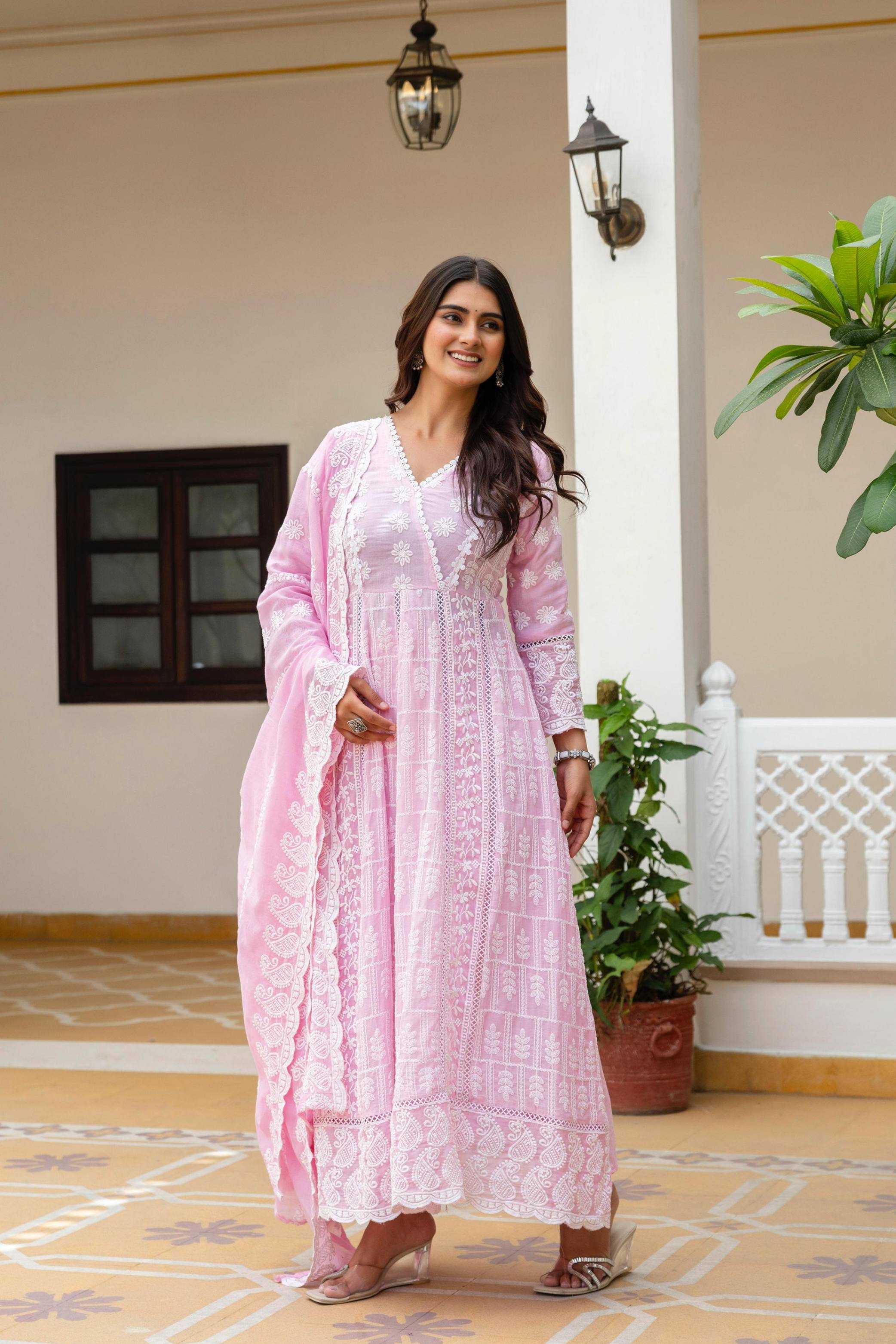 YNF Wholesale Muslin Cotton Wedding Gown  | Surat Manufacturer