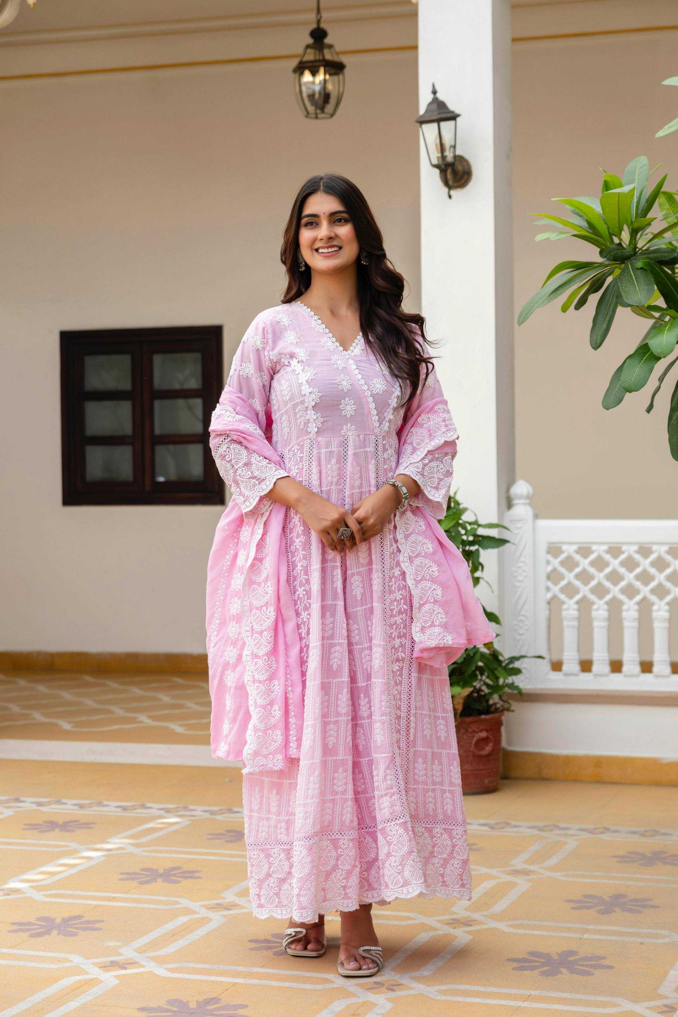 YNF Wholesale Muslin Cotton Wedding Gown  | Surat Manufacturer
