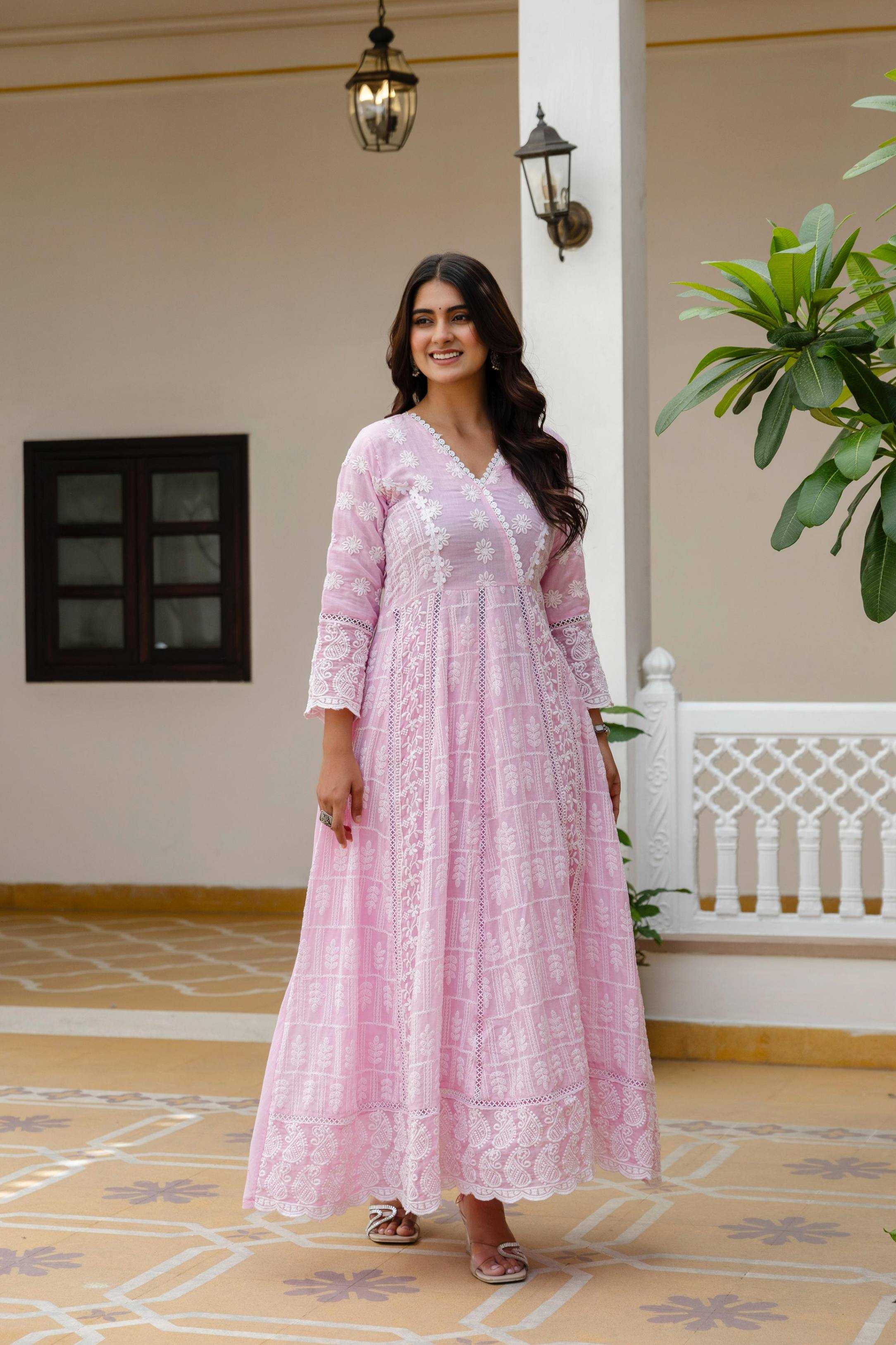 YNF Wholesale Muslin Cotton Wedding Gown  | Surat Manufacturer
