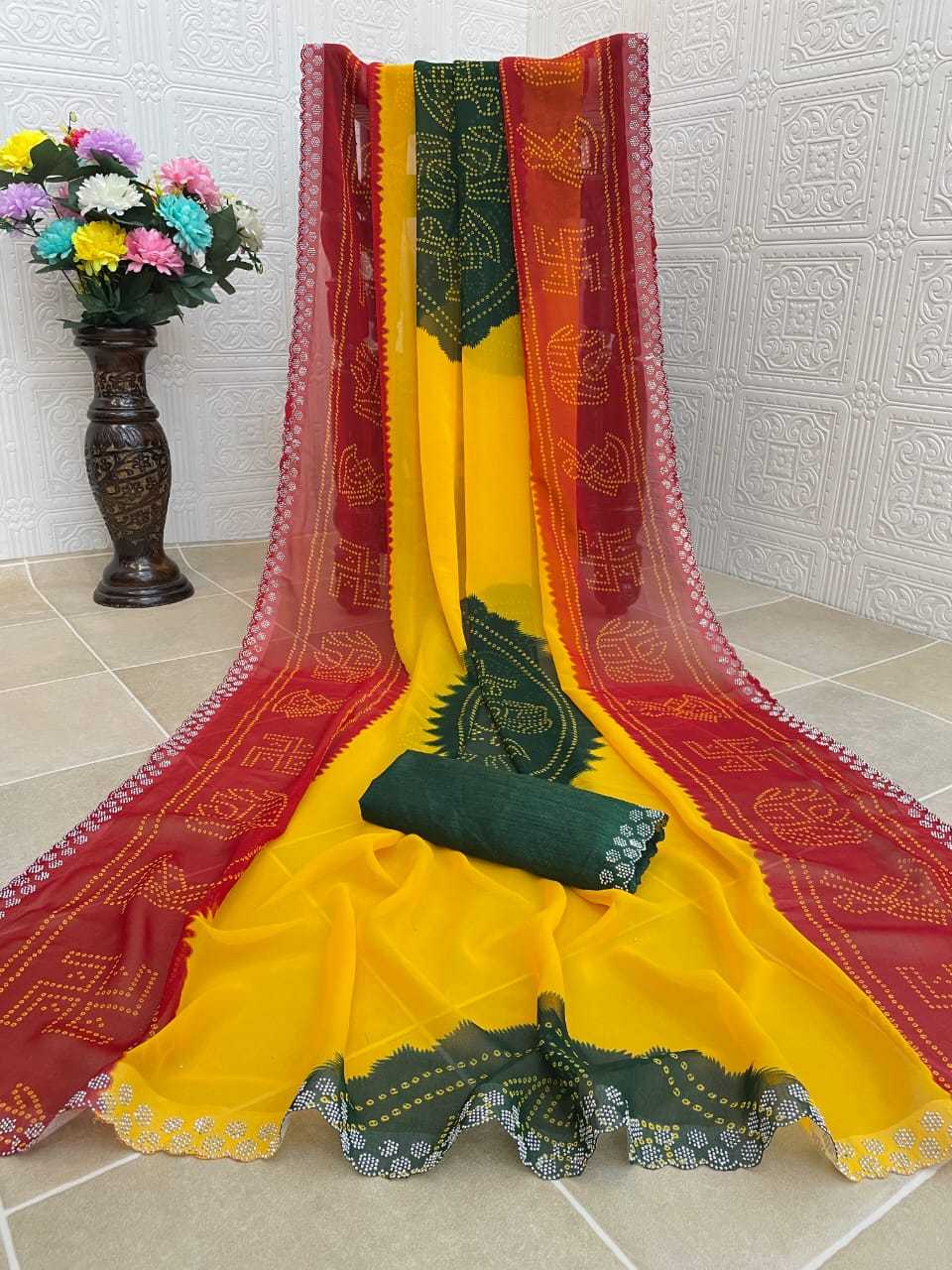 YNF Wholesale Georgette Georgette Sarees KESH179 JAMKUDI | Surat Manufacturer