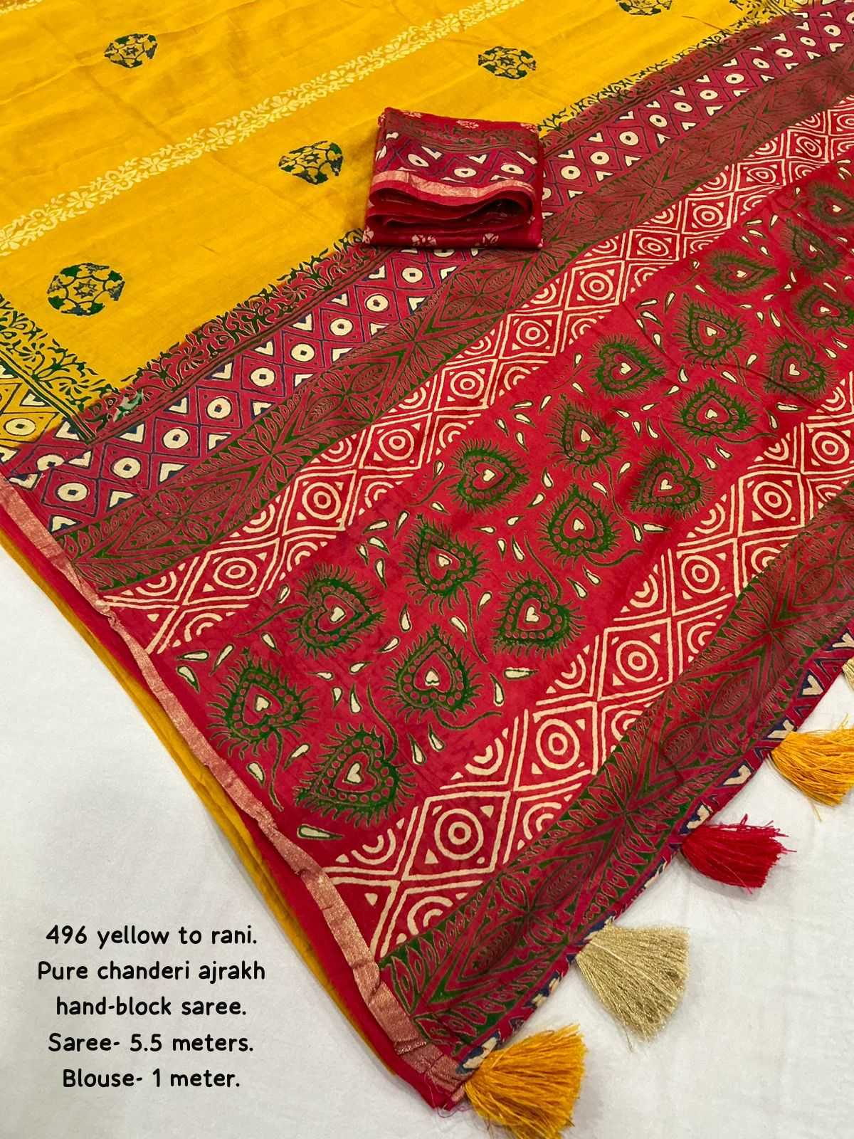 YNF Wholesale Chanderi Cotton Zari Border Sarees KESH433 496 | Surat Manufacturer