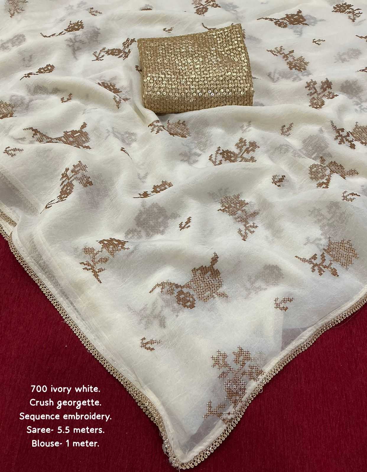 YNF Wholesale Premium Georgette Fancy Sarees  | Surat Manufacturer