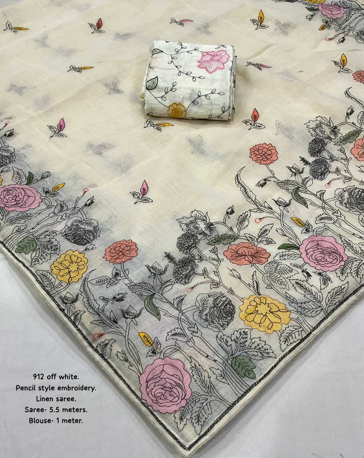 YNF Wholesale Pure Linen Fancy Sarees  | Surat Manufacturer