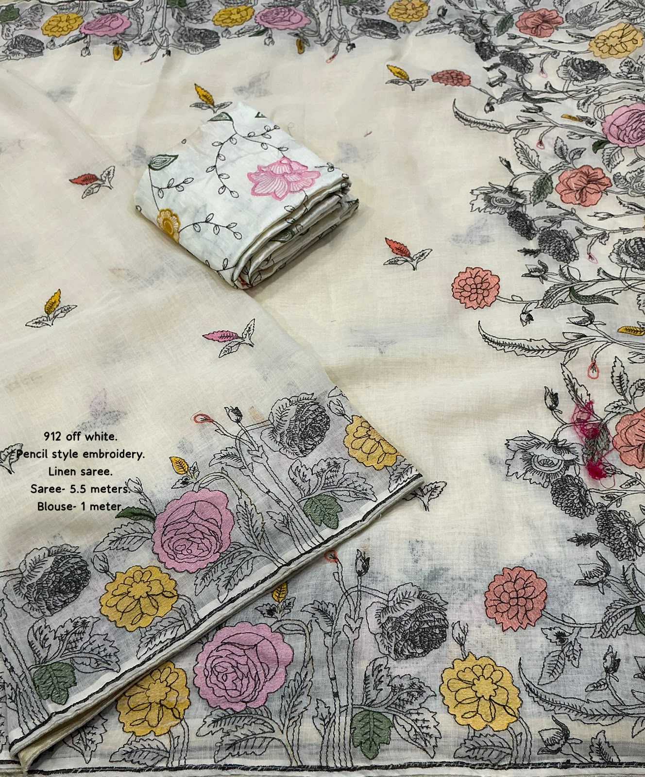 YNF Wholesale Pure Linen Fancy Sarees  | Surat Manufacturer