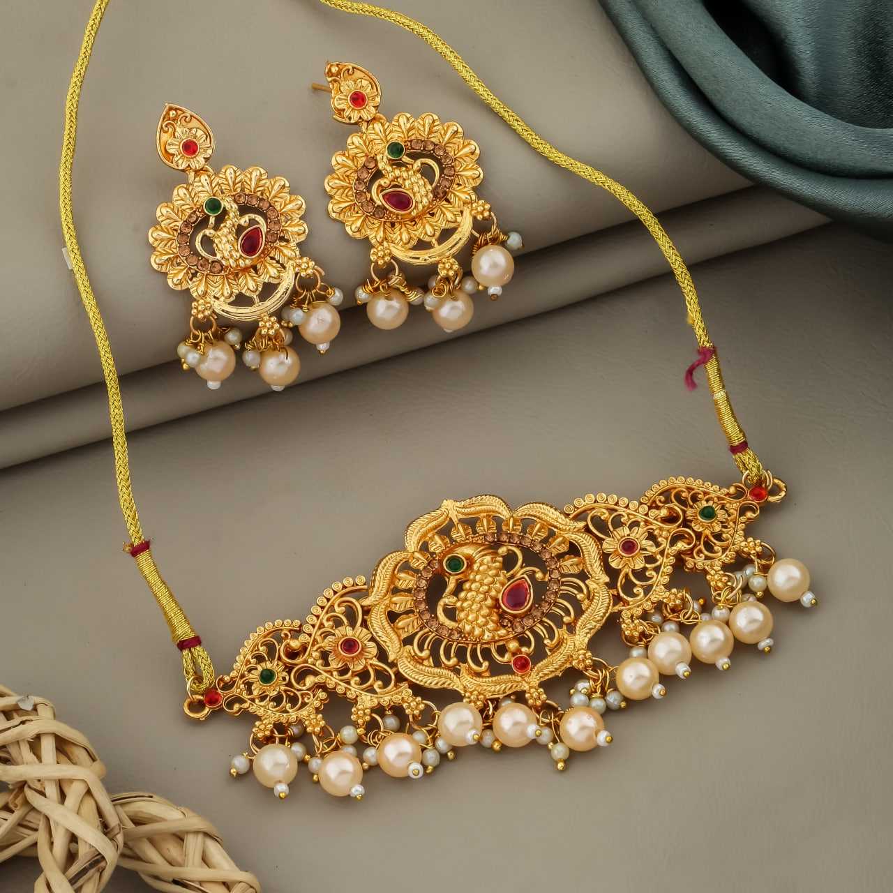 YNF Wholesale Brass Choker Necklaces KESH191 | Surat Manufacturer