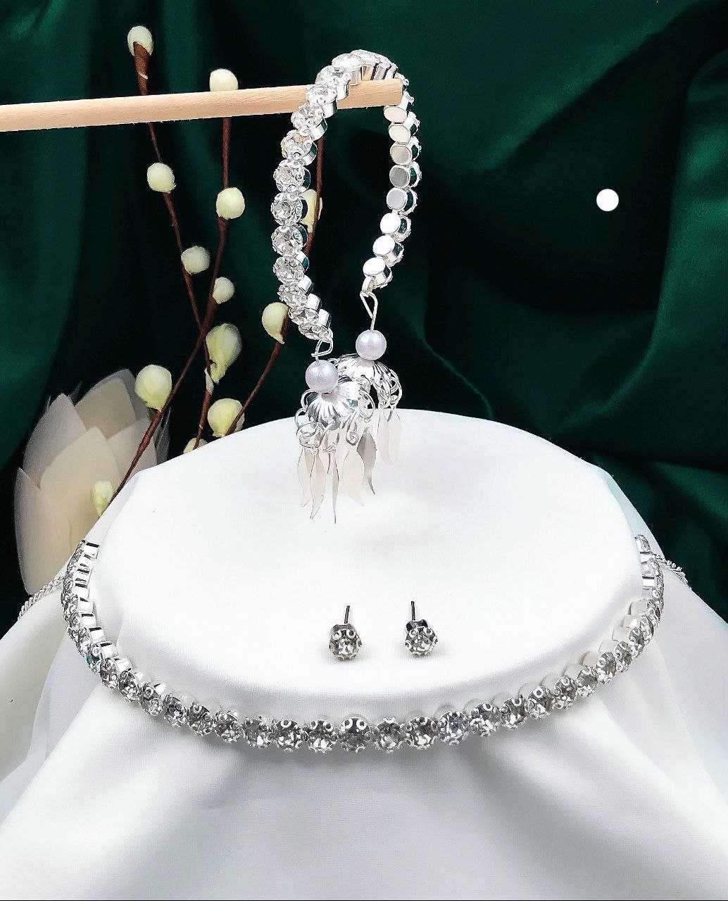 YNF Wholesale Brass AD Diamond Necklace KESH193 | Surat Manufacturer