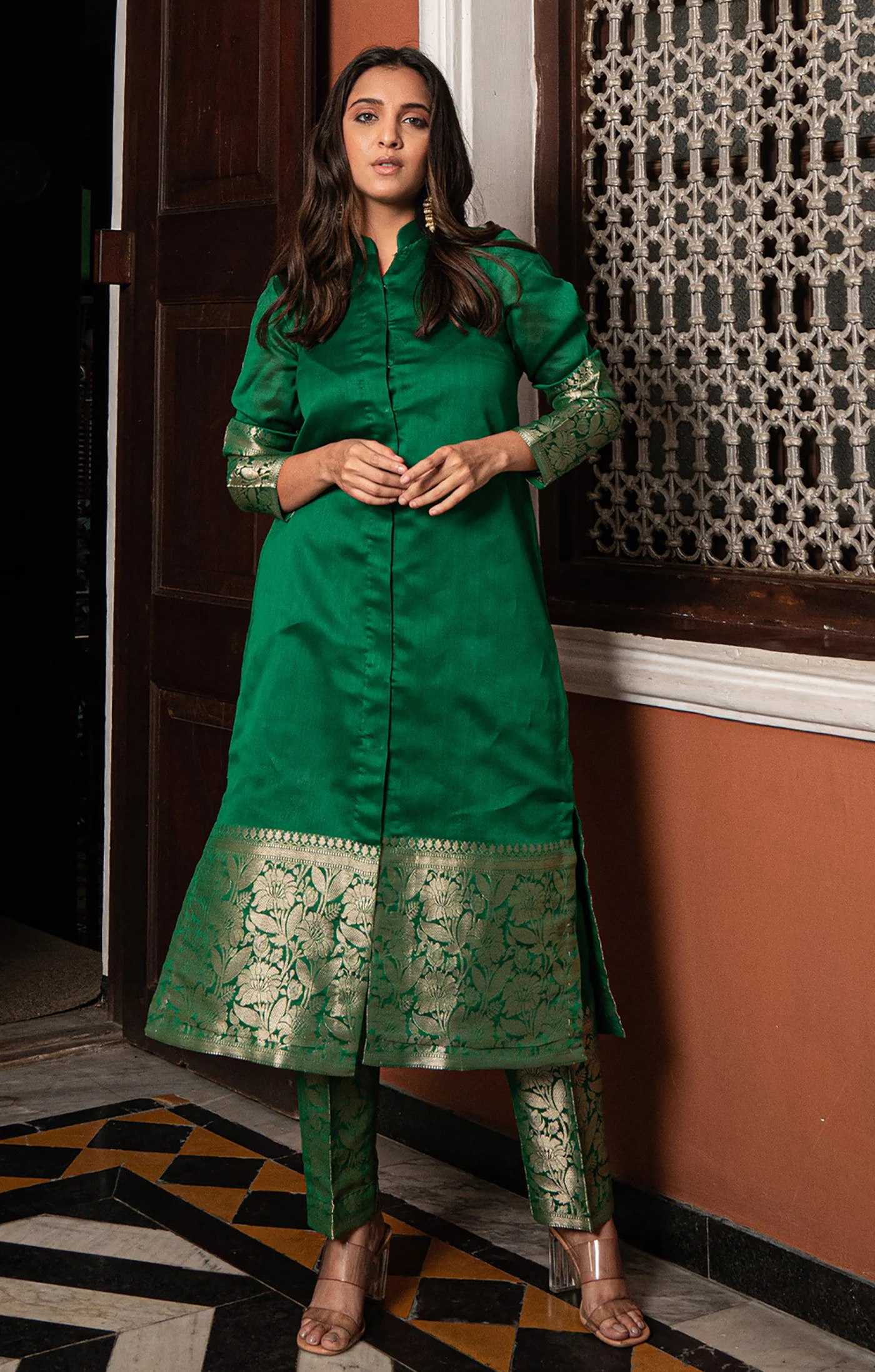 YNF Wholesale Jacquard Long Kurti Suits KESH334 Pestal | Surat Manufacturer