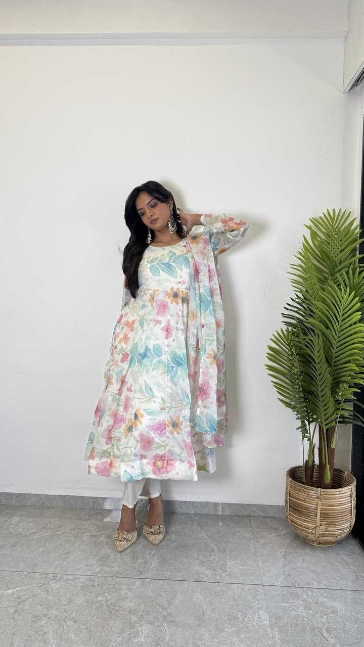 YNF Wholesale Organza Printed Gowns KESH617 1003 | Surat Manufacturer