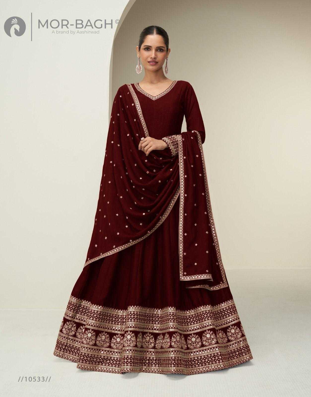 YNF Wholesale Premium Silk Party Wear Gowns KESH481 AASHIRWAD CHANDRIKA 10380 | Surat Manufacturer