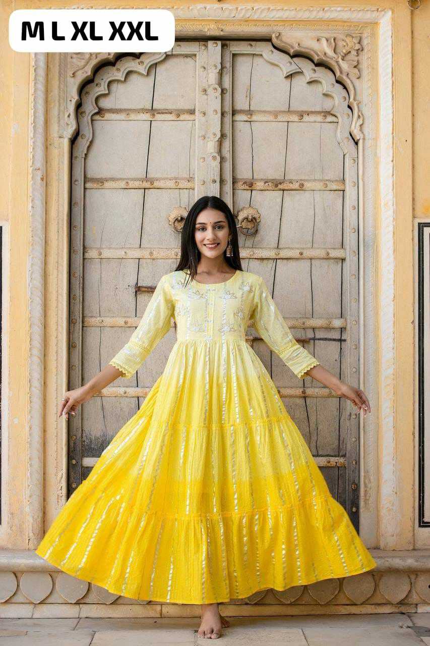 YNF Wholesale Pure Cotton Fancy Gowns KESH613 044 | Surat Manufacturer