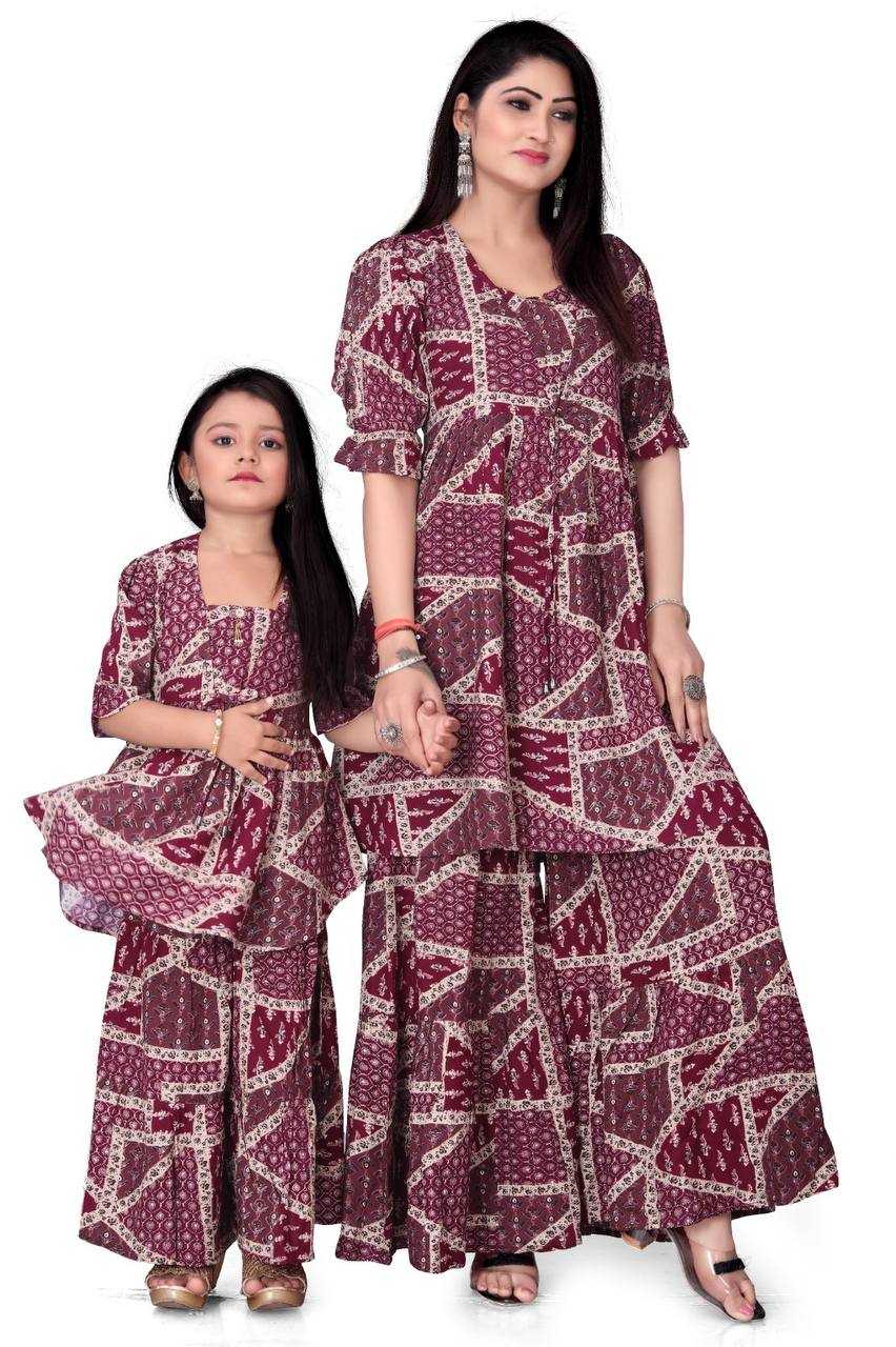 YNF Wholesale Reyon Cotton Mother Daughter Matching Gowns KESH620 BALIKA VADHU | Surat Manufacturer