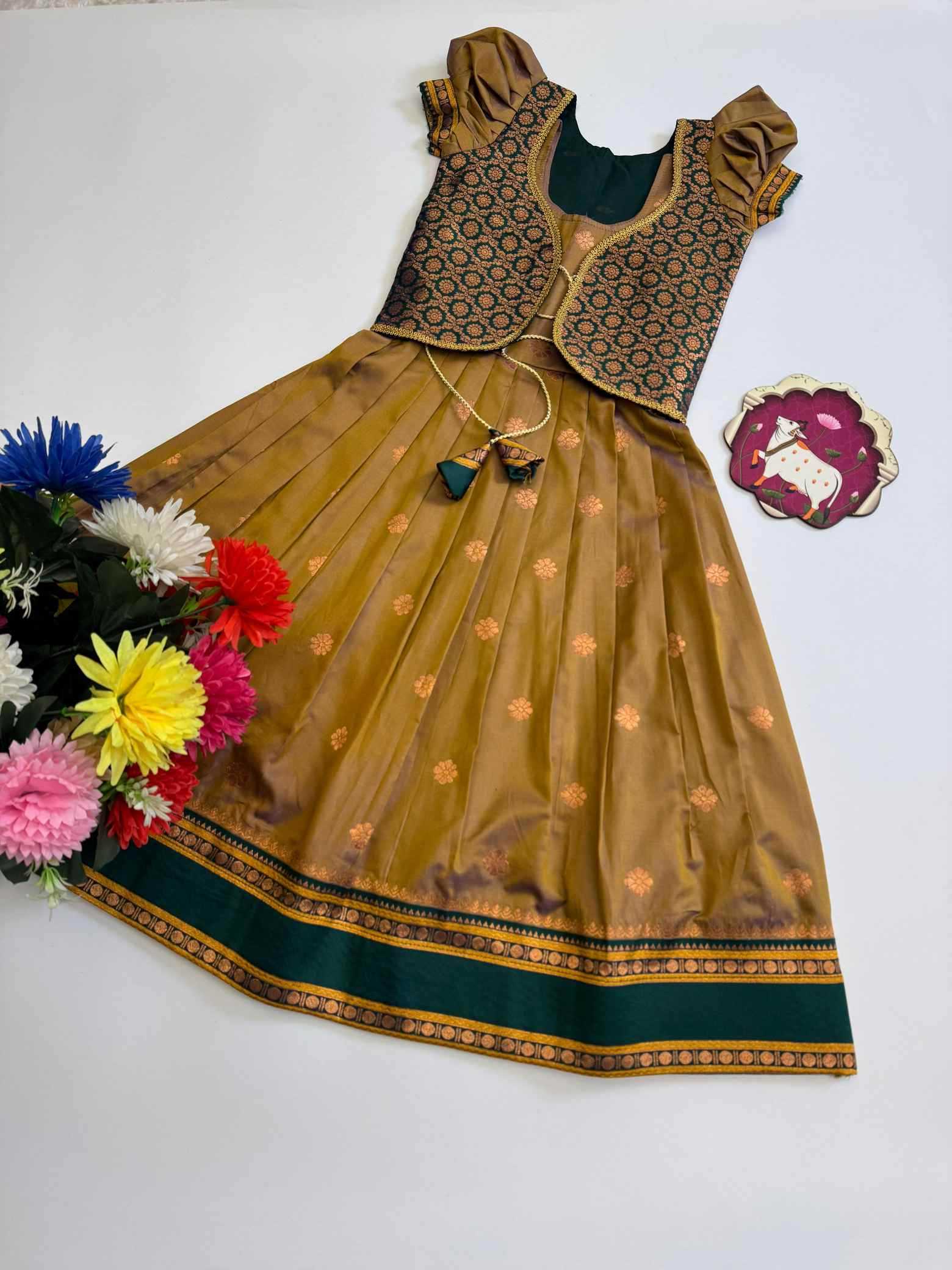 YNF Wholesale Soft Silk Kids Gown RIN235 Narayanpet | Surat Manufacturer