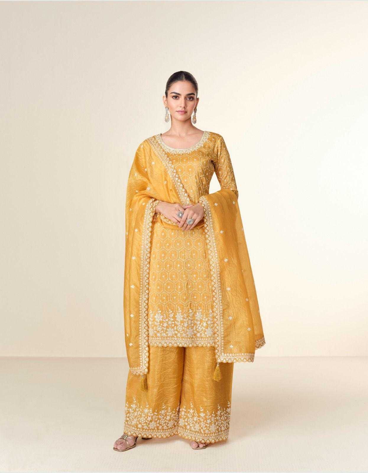 YNF Wholesale Tissue Palazzo Suit KESH481 AASHIRWAD ISHITA 10158 | Surat Manufacturer