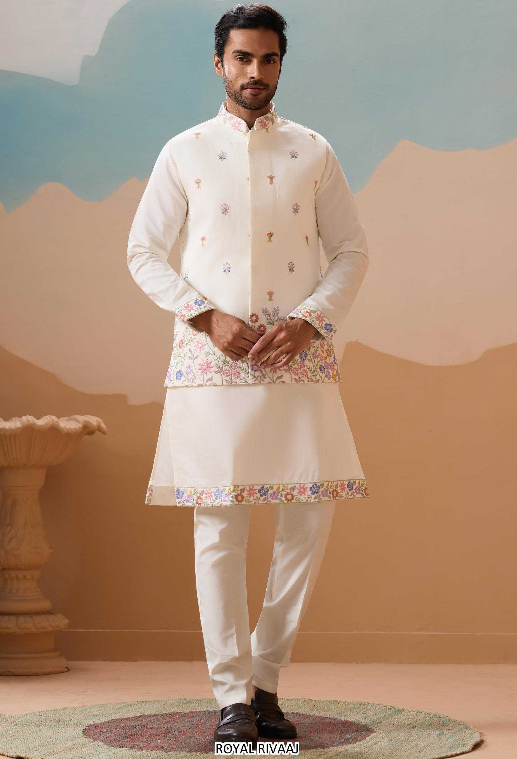 YNF Wholesale Viscose Embroidered Kurta Pajama KESH481 Royal Rivaaj | Surat Manufacturer