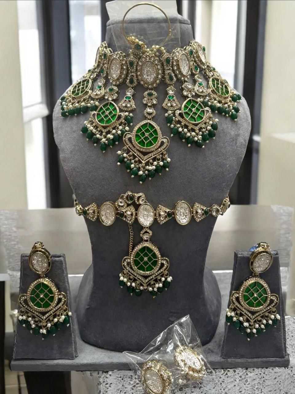 YNF Wholesale Brass AD Diamond Necklace KESH494 | Surat Manufacturer