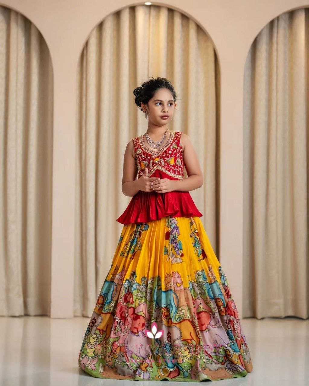 YNF Wholesale Faux Georgette Kids Lehenga KESH528 Kalma | Surat Manufacturer