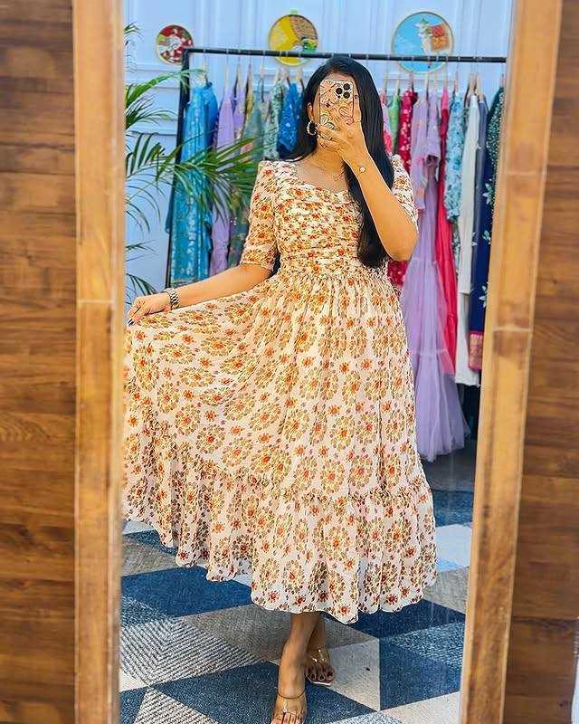 YNF Wholesale Georgette Fancy Gowns KESH210 1550 | Surat Manufacturer
