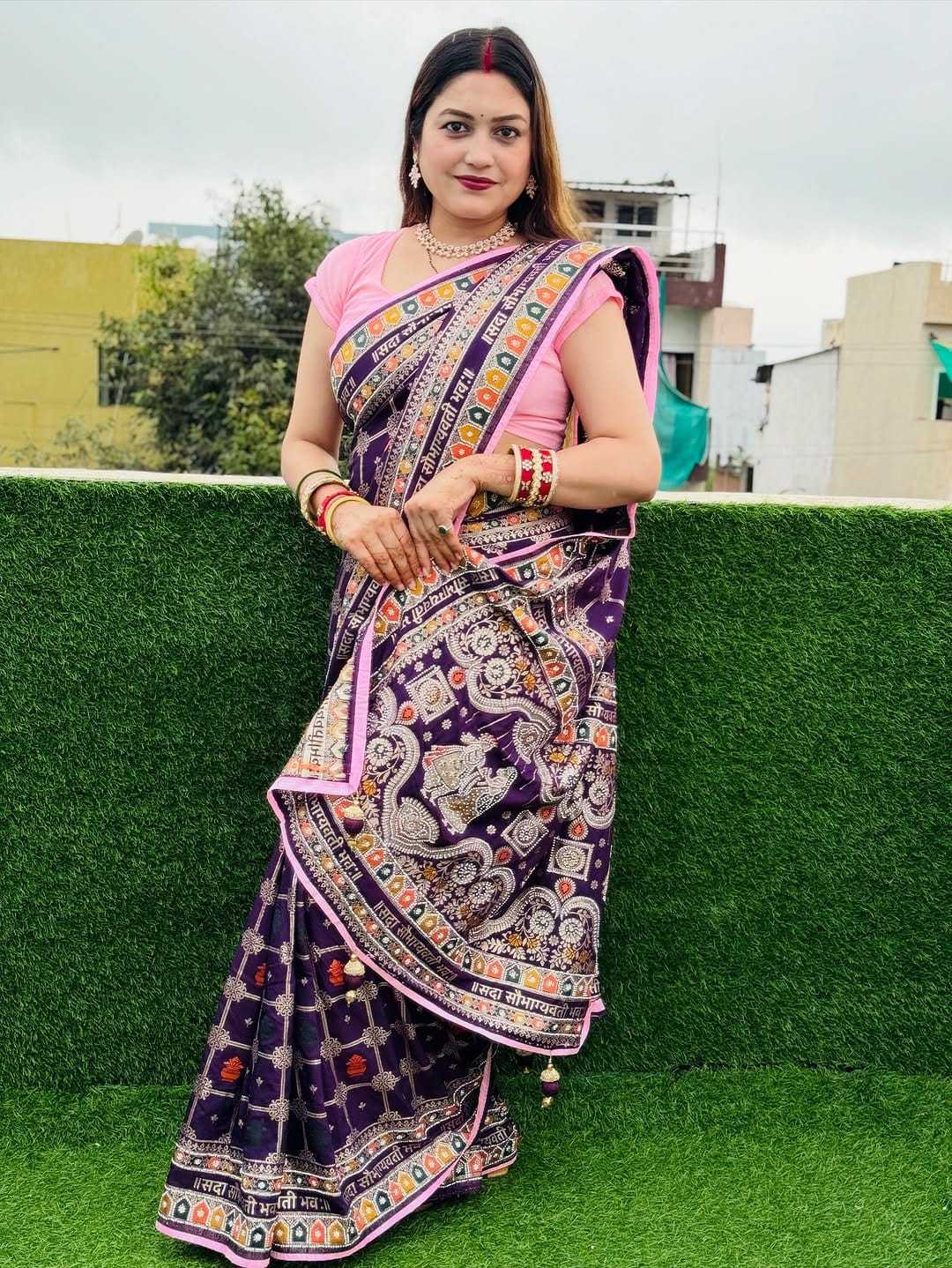 YNF Wholesale Pure Viscos Jacquard Saree KESH584 Karvachauth | Surat Manufacturer