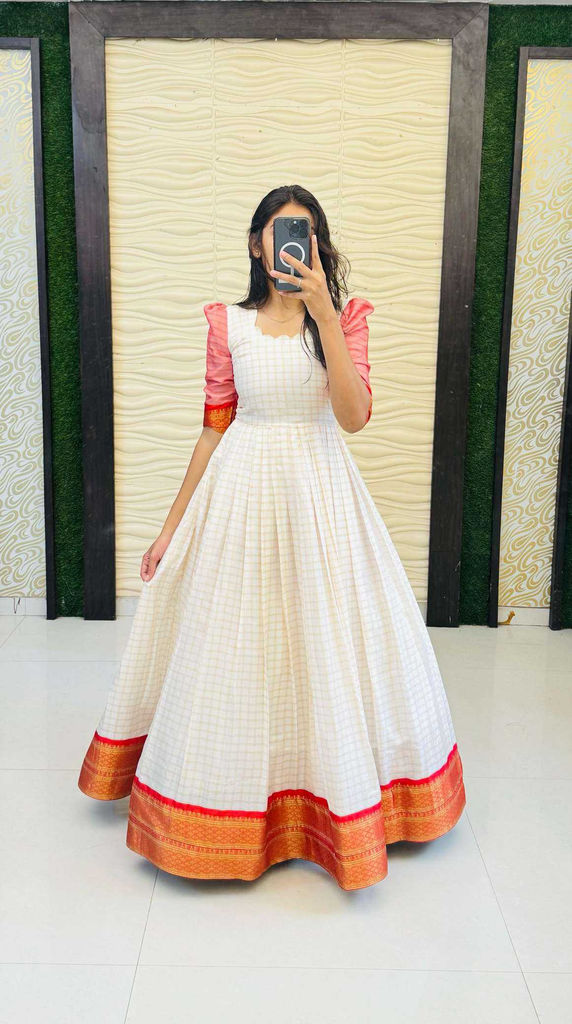 YNF Wholesale Silk Cotton Fancy Gowns RIN235 BHAVYA | Surat Manufacturer