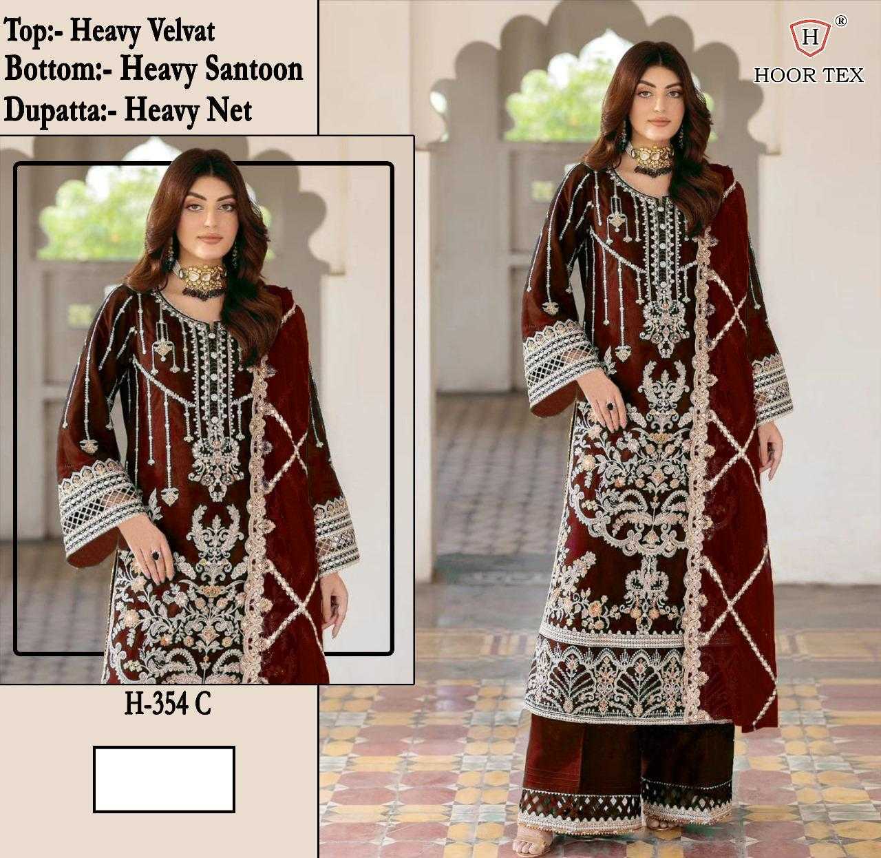YNF Wholesale Velvet Kashmiri Suits KESH530 HOOR 354 | Surat Manufacturer