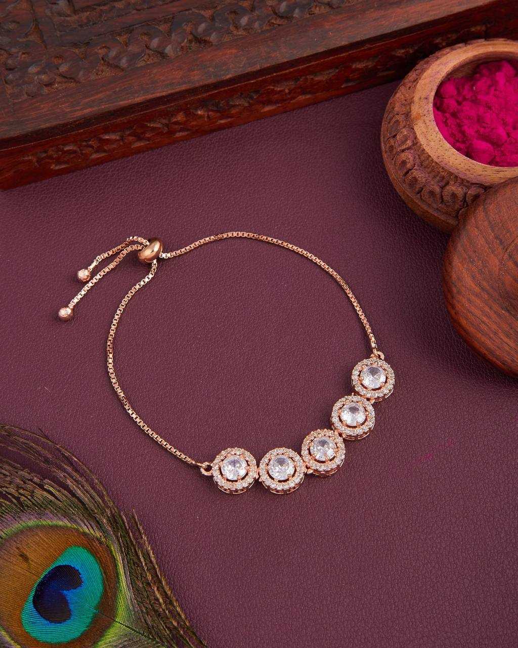 YNF Wholesale Brass AD Diamond Bracelet KESH191 1 | Surat Manufacturer