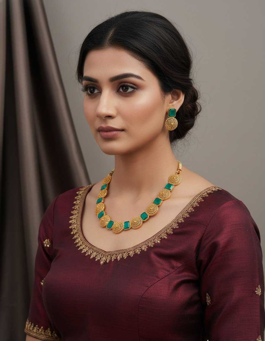 YNF Wholesale Brass Choker Necklaces KESH191 1 | Surat Manufacturer