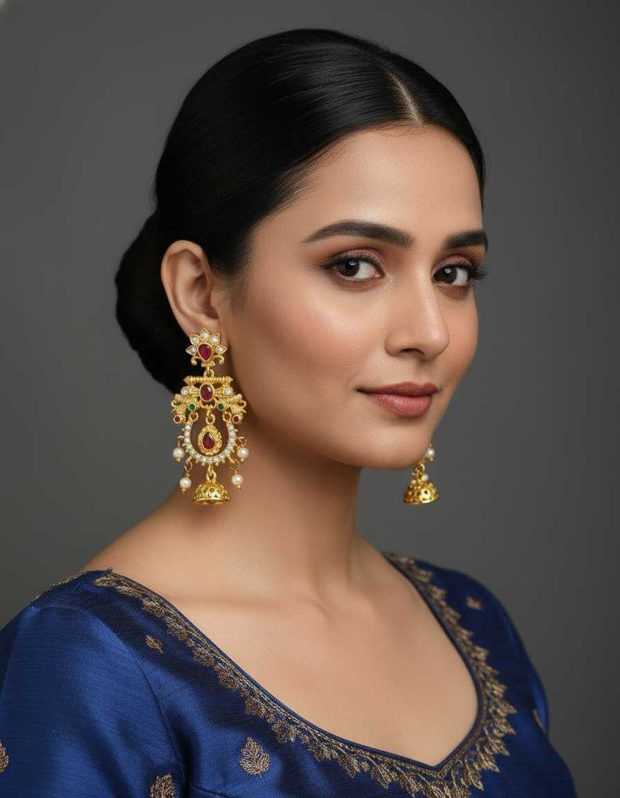 YNF Wholesale Brass Fancy Earrings KESH191 1 | Surat Manufacturer