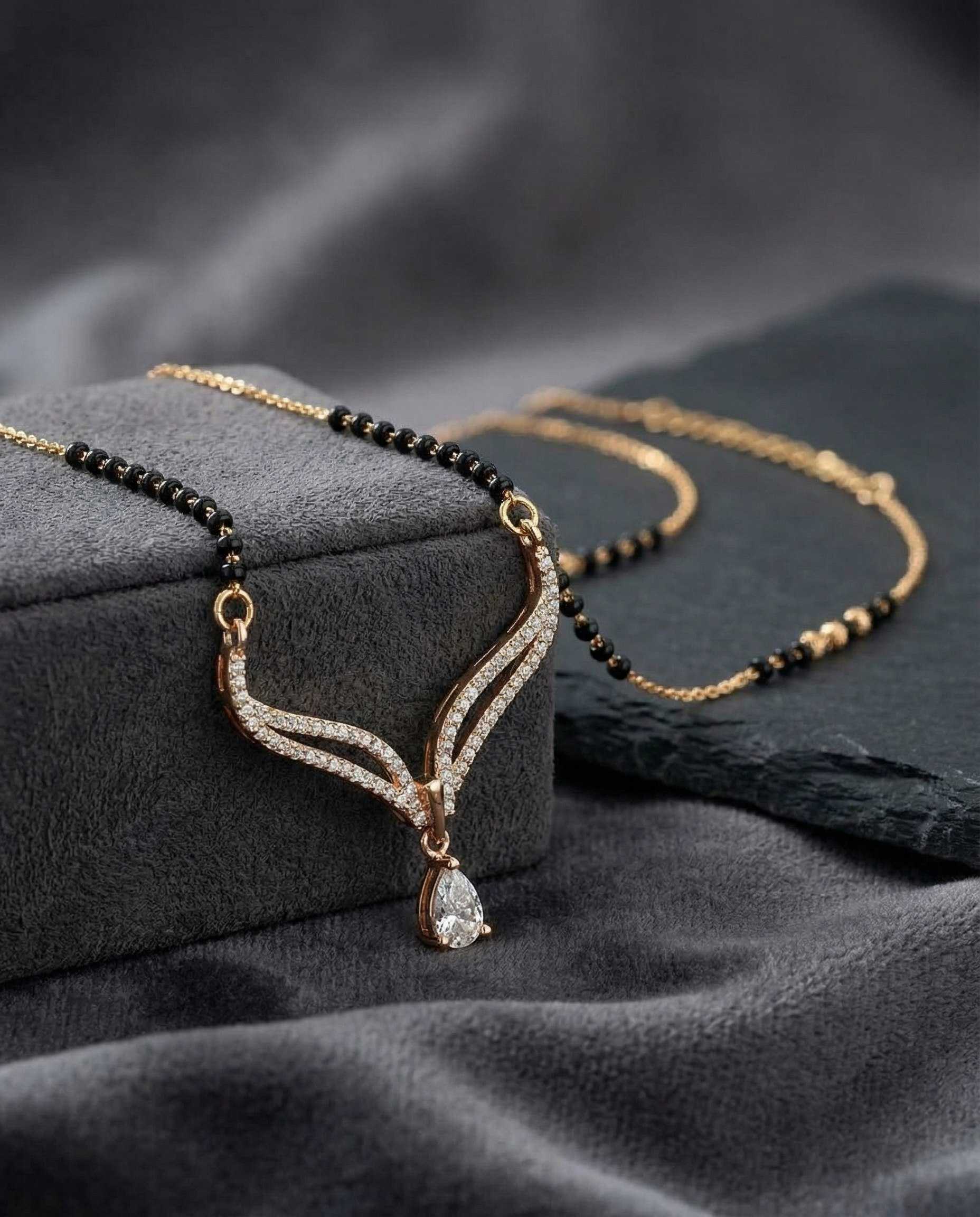 YNF Wholesale Brass Mangalsutras KESH191 1 | Surat Manufacturer