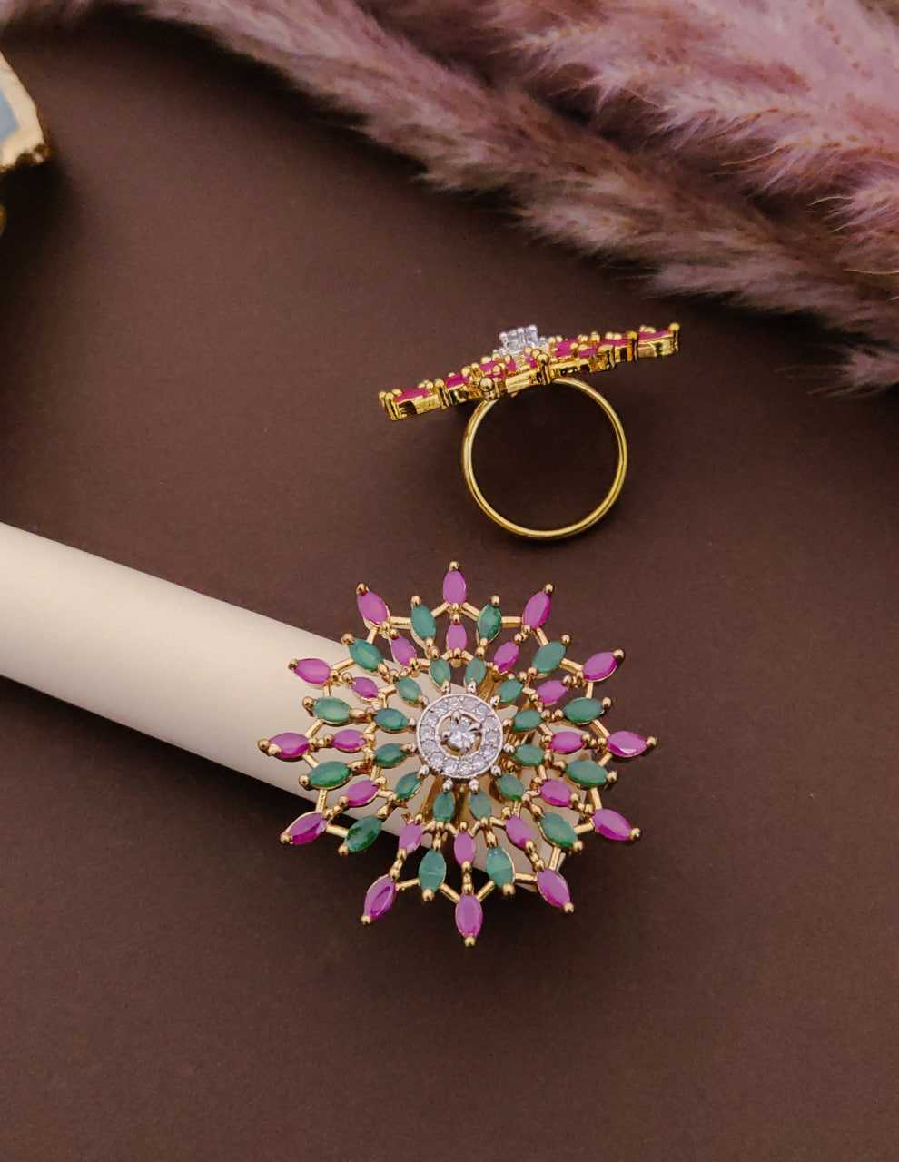 YNF Wholesale Brass Diamond Rings KESH191 129 | Surat Manufacturer