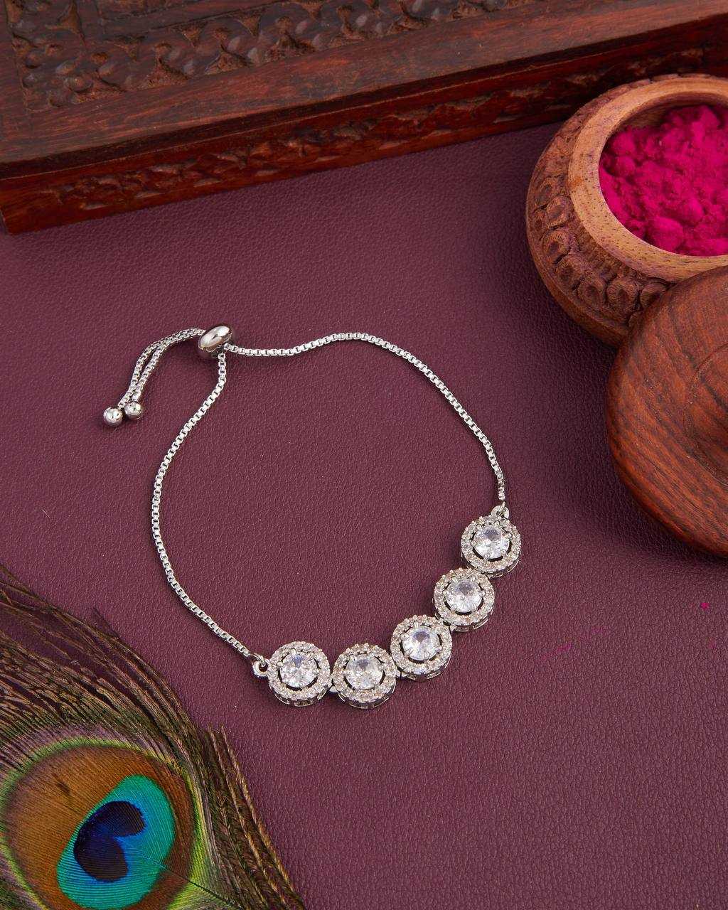 YNF Wholesale Brass AD Diamond Bracelet KESH191 2 | Surat Manufacturer