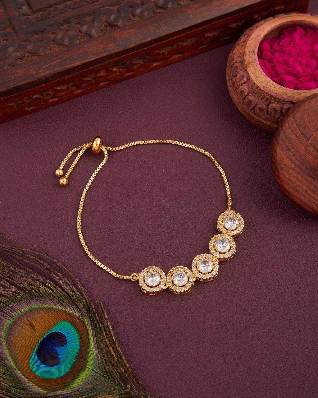 YNF Wholesale Brass AD Diamond Bracelet KESH191 3 | Surat Manufacturer
