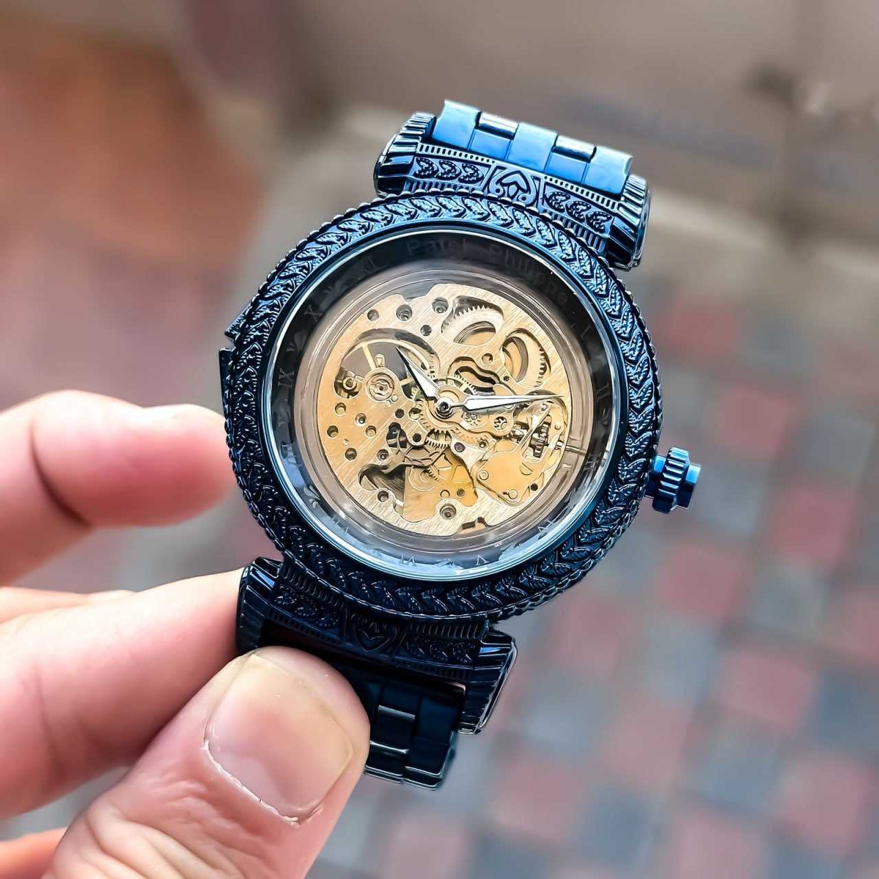 YNF Wholesale Brass Mens Fashion Watches KESH595 patek Trasnparent | Surat Manufacturer