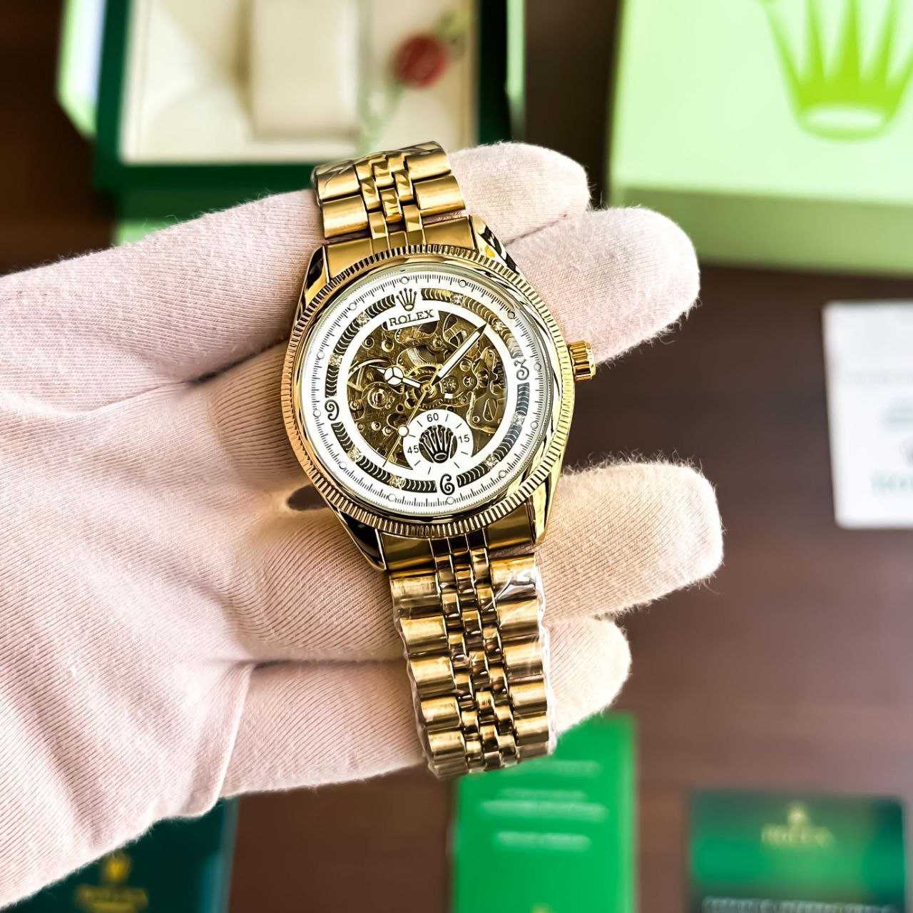 YNF Wholesale Brass Mens Luxury & Designer Watches KESH595 Rolex Gold | Surat Manufacturer