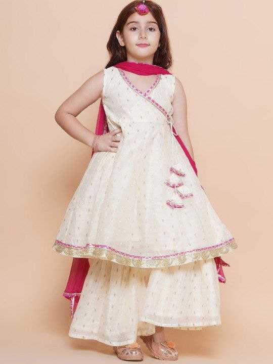 YNF Wholesale Chanderi Silk Kids Sharara KESH461 167 | Surat Manufacturer