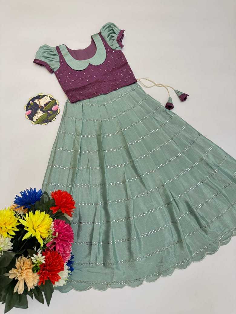 YNF Wholesale Chinon Kids Lehenga RIN235 Mukiesh | Surat Manufacturer