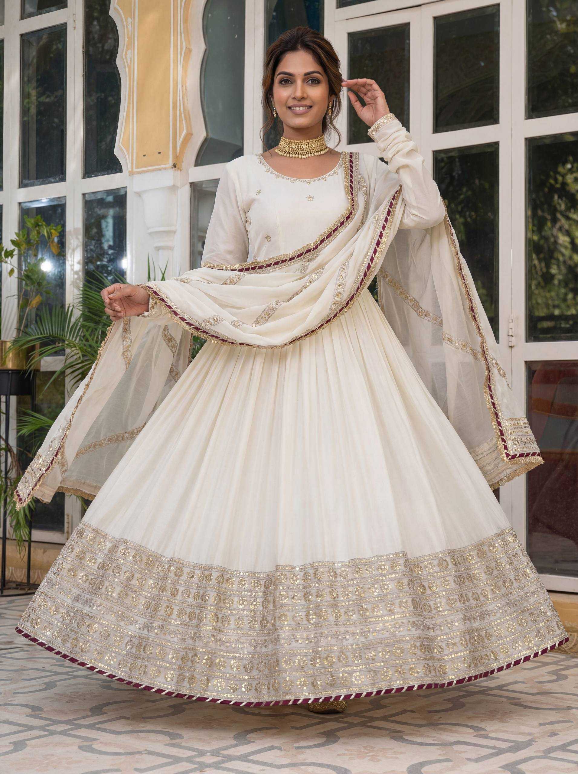 YNF Wholesale Chinon Silk Bollywood Style Gowns KESH533 5078 | Surat Manufacturer