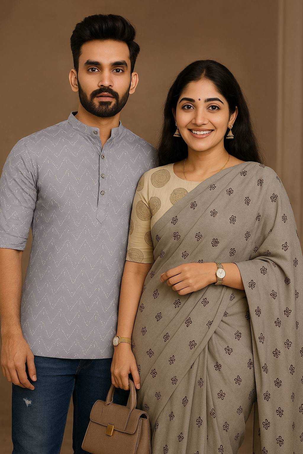 YNF Wholesale Cotton Couple Matching Ethnic Outfits KESH642 DEVI 2 | Surat Manufacturer