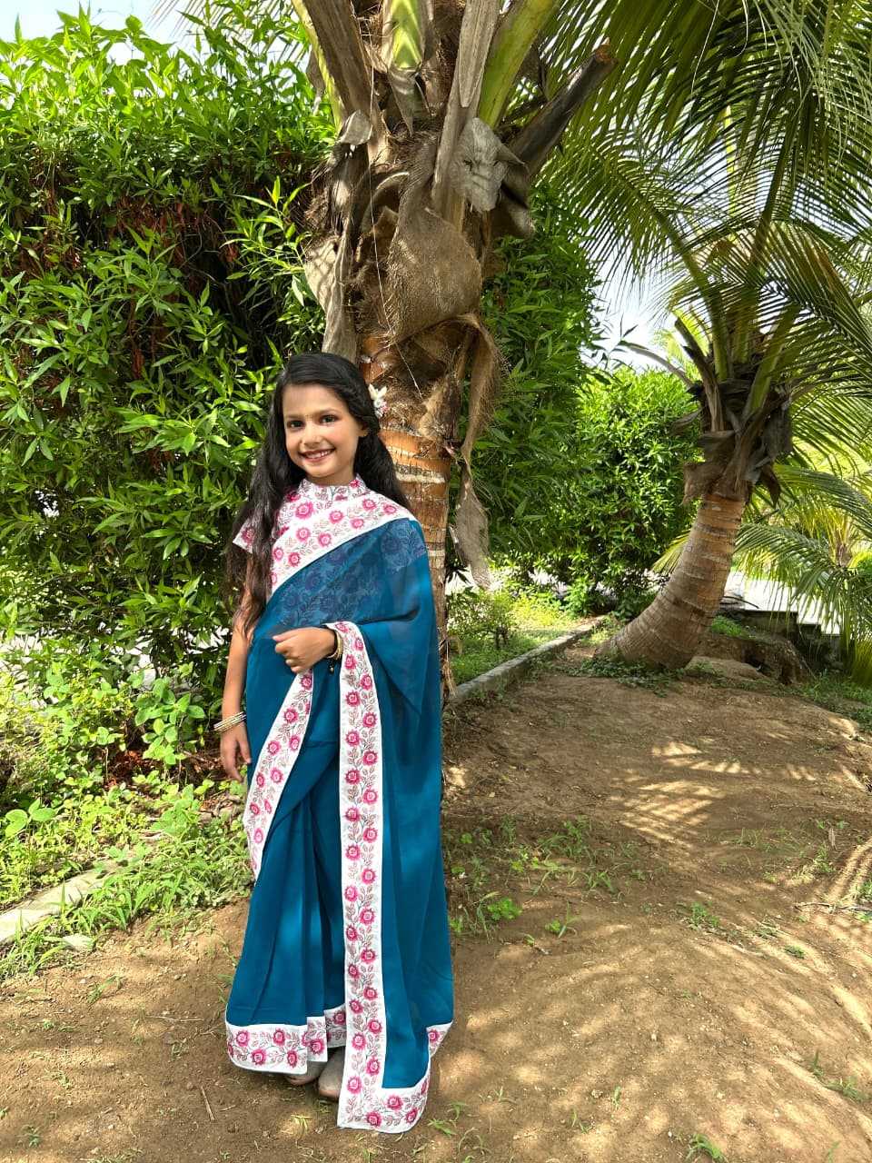 YNF Wholesale Dola Silk Kids Saree Dress KESH505 013 | Surat Manufacturer