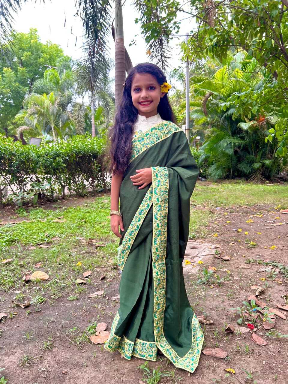 YNF Wholesale Dola Silk Kids Saree Dress KESH505 018 | Surat Manufacturer