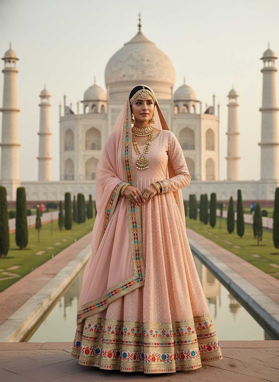 YNF Wholesale Faux Georgette Embroidery Gowns KESH504 3307 | Surat Manufacturer