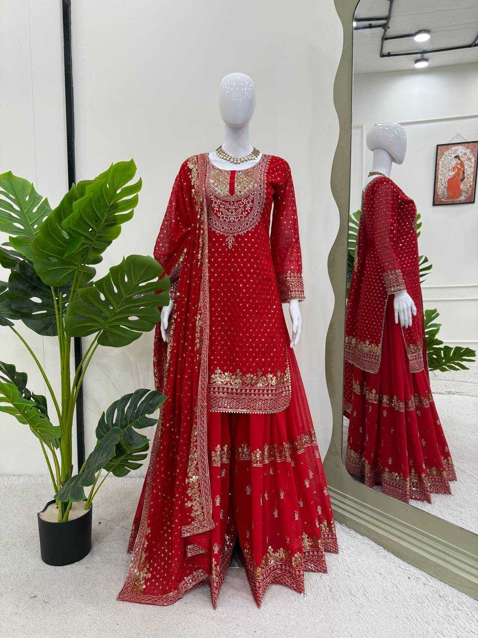 YNF Wholesale Faux Georgette Sharara Salwar Suits RIN162 5899 | Surat Manufacturer