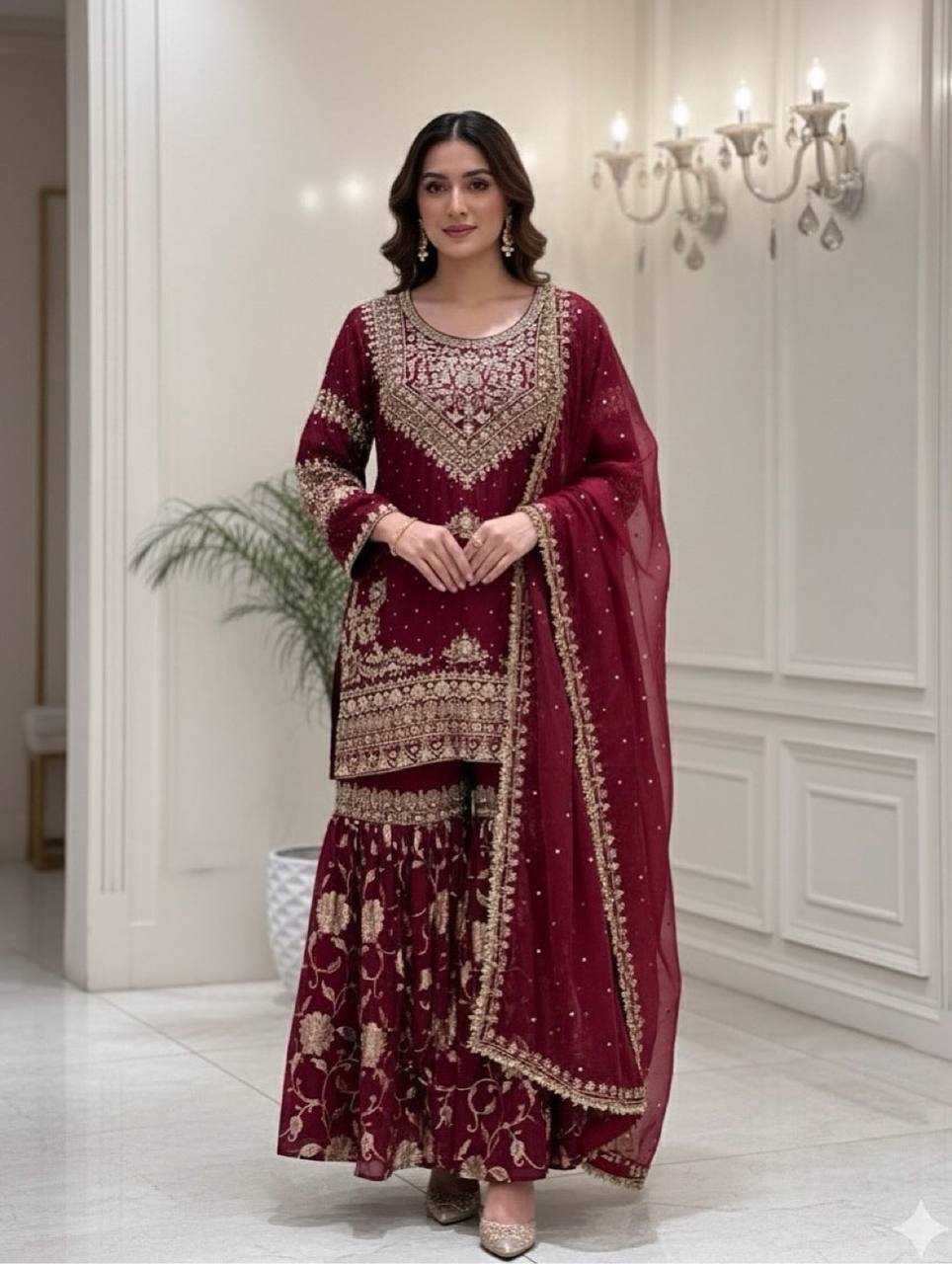 YNF Wholesale Georgette Embroidery Suits KESH499 534 | Surat Manufacturer